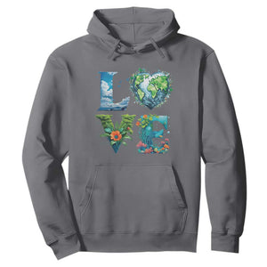 LOVE Planet Nature Anniversary Earth Day Hoodie TS11 Charcoal Print Your Wear