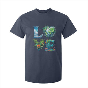 LOVE Planet Nature Anniversary Earth Day T Shirt For Kid TS11 Navy Print Your Wear