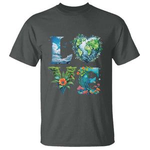 LOVE Planet Nature Anniversary Earth Day T Shirt TS11 Dark Heather Print Your Wear