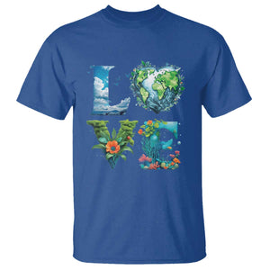 LOVE Planet Nature Anniversary Earth Day T Shirt TS11 Royal Blue Print Your Wear