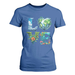 LOVE Planet Nature Anniversary Earth Day T Shirt For Women TS11 Royal Blue Print Your Wear