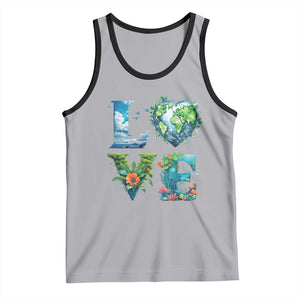 LOVE Planet Nature Anniversary Earth Day Tank Top TS11 Athletic Heather Black Print Your Wear