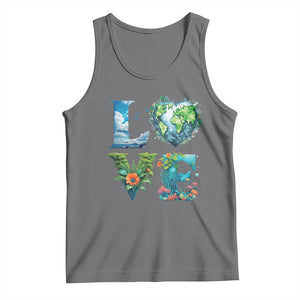 LOVE Planet Nature Anniversary Earth Day Tank Top TS11 Black Heather Print Your Wear