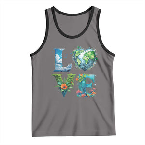 LOVE Planet Nature Anniversary Earth Day Tank Top TS11 Deep Heather Black Print Your Wear