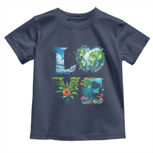 LOVE Planet Nature Anniversary Earth Day Toddler T Shirt TS11 Navy Print Your Wear