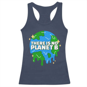 Funny Earth Day There Is No Planet B Racerback Tank Top TS11 Navy Print Your Wear