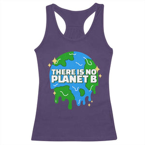 Funny Earth Day There Is No Planet B Racerback Tank Top TS11 Purple Print Your Wear