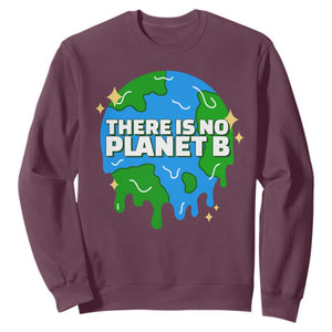 Funny Earth Day There Is No Planet B Sweatshirt TS11 Maroon Print Your Wear