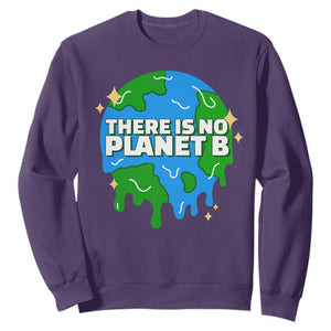 Funny Earth Day There Is No Planet B Sweatshirt TS11 Purple Print Your Wear