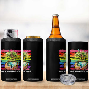 And I Think To Myself What A Wonderful World Earth Day 4 in 1 Can Cooler Tumbler TS11 Print Your Wear