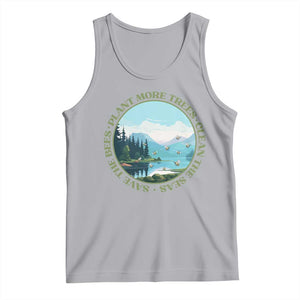 Earth Day Tank Top Save The Bees Plant More Trees Clean The Seas TS11 Athletic Heather Print Your Wear
