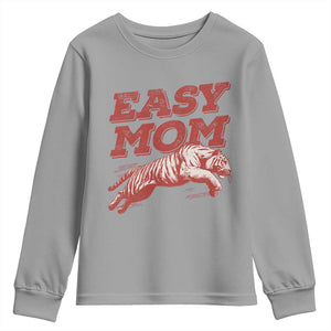 Easy Tiger Mom Youth Sweatshirt Vintage Boho Distressed Aesthetic Mother's Day Gifts TS11 Sport Gray Print Your Wear