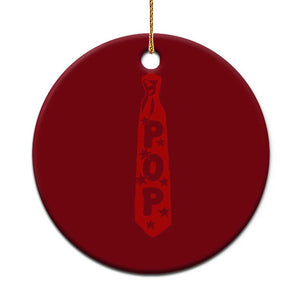 Pop Tie Star Dad Music Lover Fathers Day Ceramic Ornament TS11 1pc Red Print Your Wear