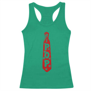 Pop Tie Star Dad Music Lover Fathers Day Racerback Tank Top TS11 Irish Green Print Your Wear