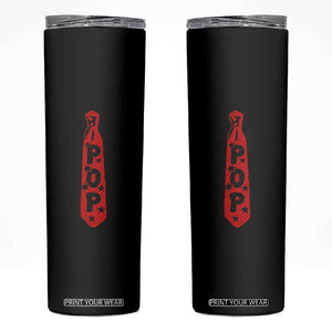 Pop Tie Star Dad Music Lover Fathers Day Skinny Tumbler TS11 Black Print Your Wear