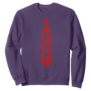 Pop Tie Star Dad Music Lover Fathers Day Sweatshirt TS11 Purple Print Your Wear