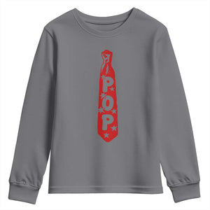 Pop Tie Star Dad Music Lover Fathers Day Youth Sweatshirt TS11 Charcoal Print Your Wear