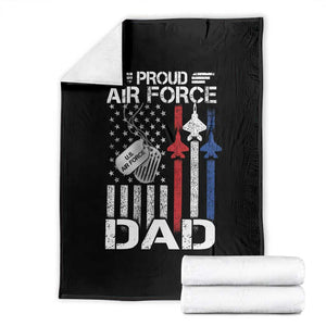 Proud Air Force Dad Throw Blanket Military Army Father Vintage American Flag TS11 Black Print Your Wear
