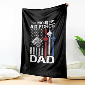 Proud Air Force Dad Throw Blanket Military Army Father Vintage American Flag TS11 Print Your Wear