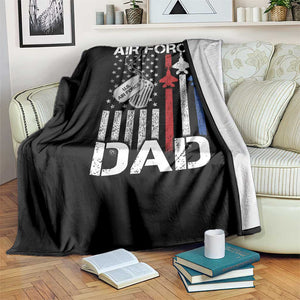 Proud Air Force Dad Throw Blanket Military Army Father Vintage American Flag TS11 Print Your Wear