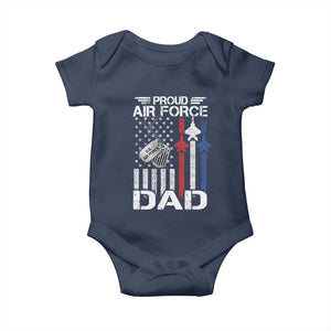 Proud Air Force Dad Baby Onesie Military Army Father Vintage American Flag TS11 Navy Print Your Wear