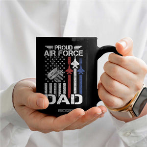 Proud Air Force Dad Coffee Mug Military Army Father Vintage American Flag TS11 Print Your Wear
