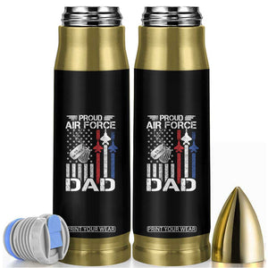 Proud Air Force Dad Bullet Tumbler Military Army Father Vintage American Flag TS11 Black Print Your Wear