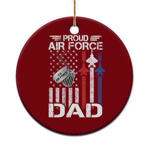 Proud Air Force Dad Ceramic Ornament Military Army Father Vintage American Flag TS11 1pc Red Print Your Wear