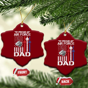 Proud Air Force Dad Ceramic Ornament Military Army Father Vintage American Flag TS11 Print Your Wear