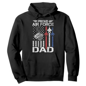 Proud Air Force Dad Hoodie Military Army Father Vintage American Flag TS11 Black Print Your Wear