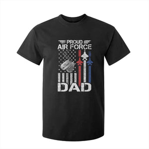 Proud Air Force Dad T Shirt For Kid Military Army Father Vintage American Flag TS11 Black Print Your Wear