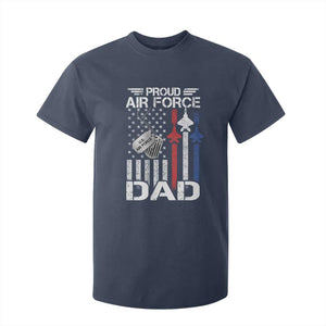 Proud Air Force Dad T Shirt For Kid Military Army Father Vintage American Flag TS11 Navy Print Your Wear