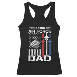 Proud Air Force Dad Racerback Tank Top Military Army Father Vintage American Flag TS11 Black Print Your Wear