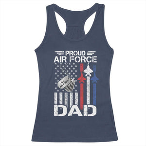Proud Air Force Dad Racerback Tank Top Military Army Father Vintage American Flag TS11 Navy Print Your Wear
