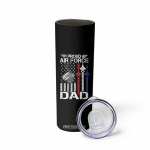 Proud Air Force Dad Skinny Tumbler Military Army Father Vintage American Flag TS11 Print Your Wear