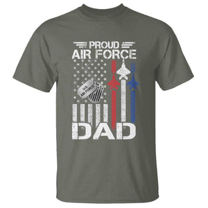 Proud Air Force Dad T Shirt Military Army Father Vintage American Flag TS11 Military Green Print Your Wear