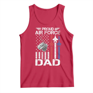 Proud Air Force Dad Tank Top Military Army Father Vintage American Flag TS11 Red Print Your Wear
