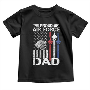 Proud Air Force Dad Toddler T Shirt Military Army Father Vintage American Flag TS11 Black Print Your Wear