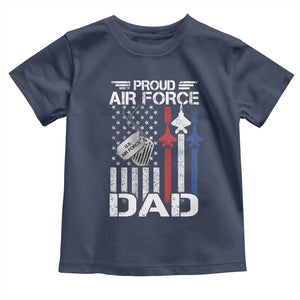 Proud Air Force Dad Toddler T Shirt Military Army Father Vintage American Flag TS11 Navy Print Your Wear