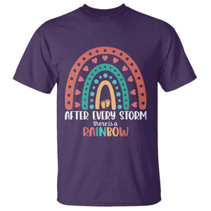 After Every Storm There Is A Rainbow T Shirt Pregnancy Announcement TS11 Purple Print Your Wear
