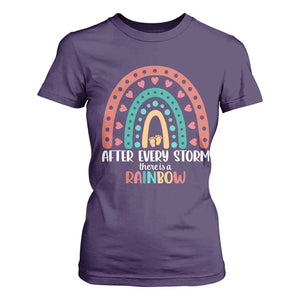 After Every Storm There Is A Rainbow T Shirt For Women Pregnancy Announcement TS11 Purple Print Your Wear