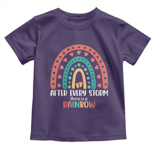 After Every Storm There Is A Rainbow Toddler T Shirt Pregnancy Announcement TS11 Purple Print Your Wear