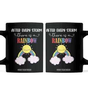 After Every Storm There Is A Rainbow Coffee Mug Sentimental Pregnancy Announcement TS11 Black Print Your Wear