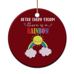 After Every Storm There Is A Rainbow Ceramic Ornament Sentimental Pregnancy Announcement TS11 1pc Red Print Your Wear