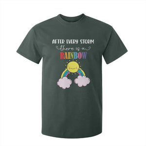 After Every Storm There Is A Rainbow T Shirt For Kid Sentimental Pregnancy Announcement TS11 Dark Forest Green Print Your Wear