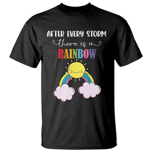 After Every Storm There Is A Rainbow T Shirt Sentimental Pregnancy Announcement TS11 Black Print Your Wear