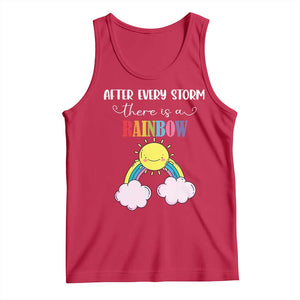 After Every Storm There Is A Rainbow Tank Top Sentimental Pregnancy Announcement TS11 Red Print Your Wear