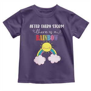 After Every Storm There Is A Rainbow Toddler T Shirt Sentimental Pregnancy Announcement TS11 Purple Print Your Wear
