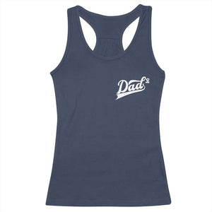 Dad Of Two Racerback Tank Top Funny Daddy Squared Promoted for The Second Time TS11 Navy Print Your Wear