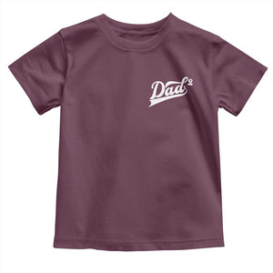 Dad Of Two Toddler T Shirt Funny Daddy Squared Promoted for The Second Time TS11 Maroon Print Your Wear